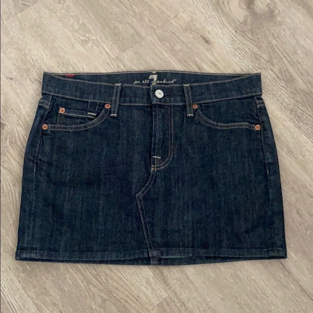 7 For All Mankind Roxy Denim Mini Skirt